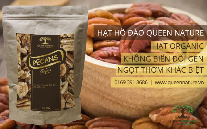 HẠT HỒ ĐÀO ORGANIC TÁCH VỎ QUEEN NATURE